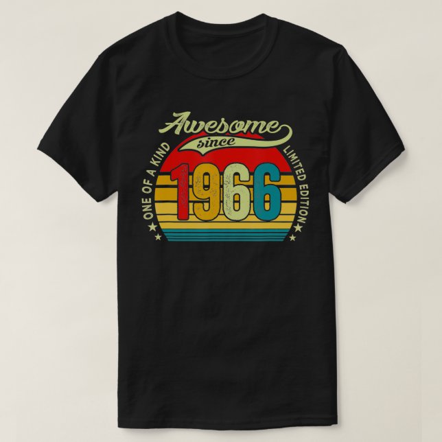 Camiseta 56 Years Old Gifts 56th Birthday Men Awesome Since (Diseño del anverso)