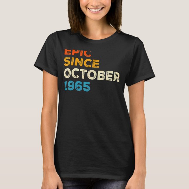 Camiseta 57º Nacimiento De Mujeres Épic Desde Octubre De 19 (Anverso)