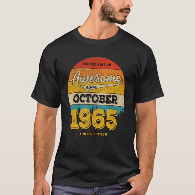 Camiseta 57.ª idea de cumpleaños increíble desde octubre de (Anverso)
