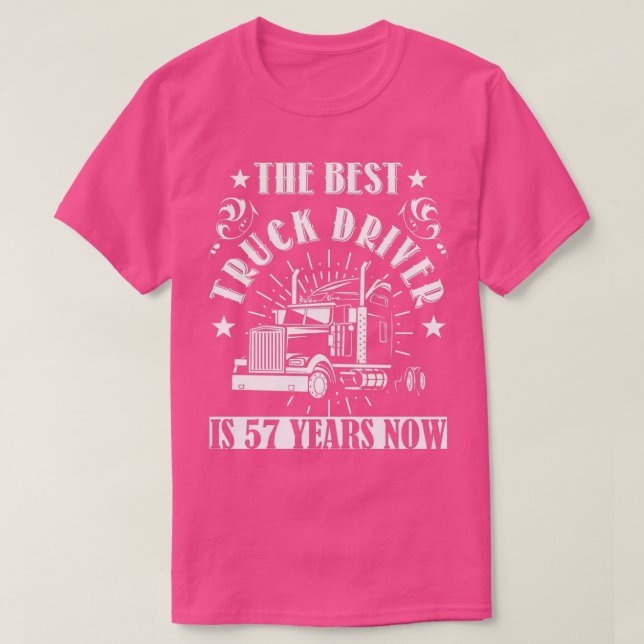 Camiseta 57.º Camionero Presente 57 años Camiones (Diseño del anverso)