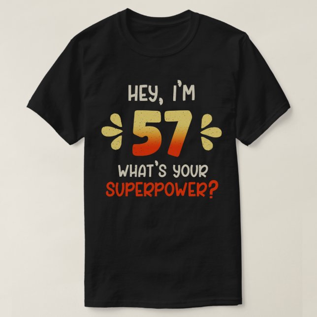 Camiseta 57.º cumpleaños 3 (Diseño del anverso)
