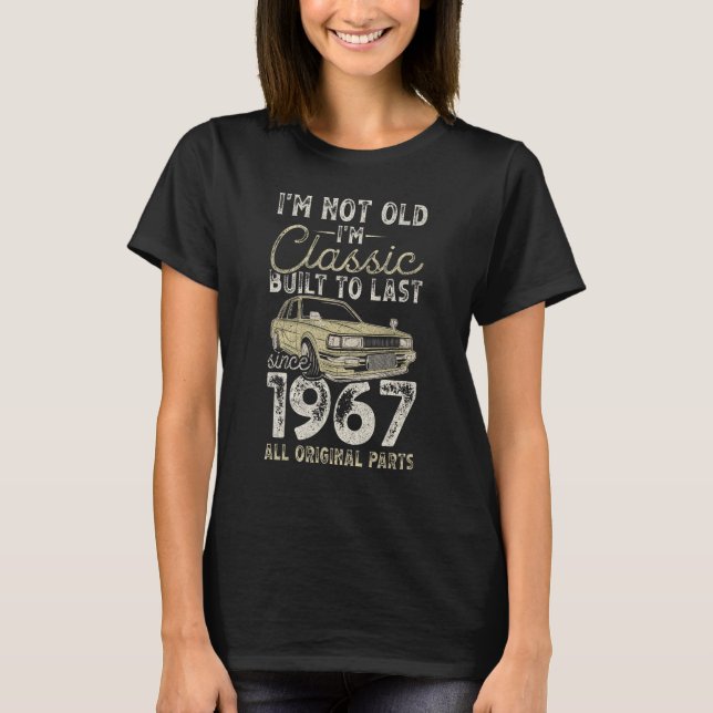 Camiseta 57.º cumpleaños desde el coche clásico de 1967 de  (Anverso)