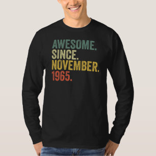 Camiseta 57.º cumpleaños increíble desde noviembre de 1965 