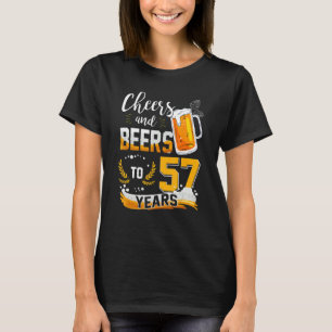 Camiseta 57 Alegres Y Cervezas A 57 Años Nacidos