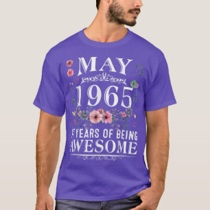 Camiseta 57 Años Hecho En Mayo De 1965 57º Regalos De Cumpl