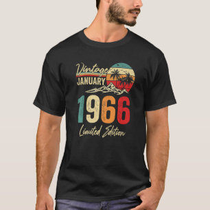 Camiseta 57 años Vintage enero 1966 57º cumpleaños hombres