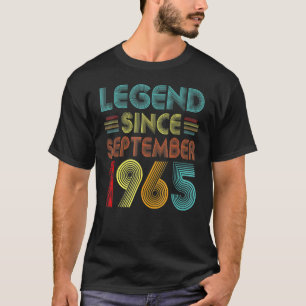 Camiseta 57 Years Old Legend Since September 1965 57th Bir