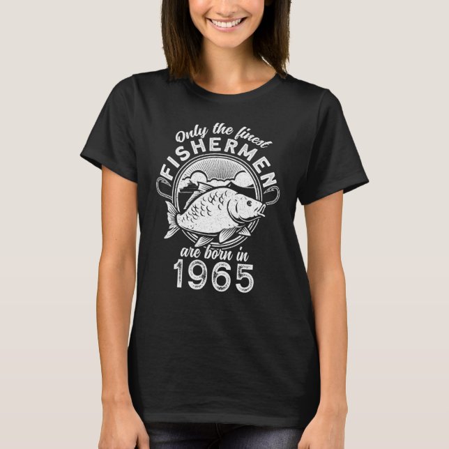Camiseta 58.º cumpleaños 58 años Pescadores nacidos (Anverso)