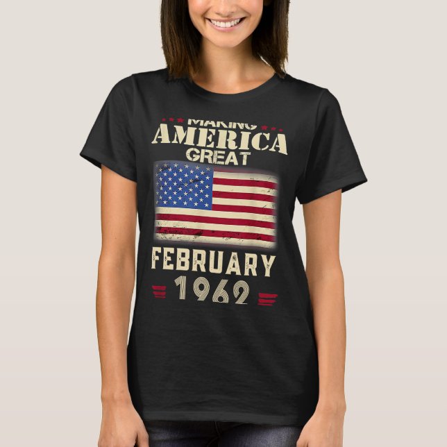 Camiseta 58.º cumpleaños haciendo grande a Estados Unidos d (Anverso)