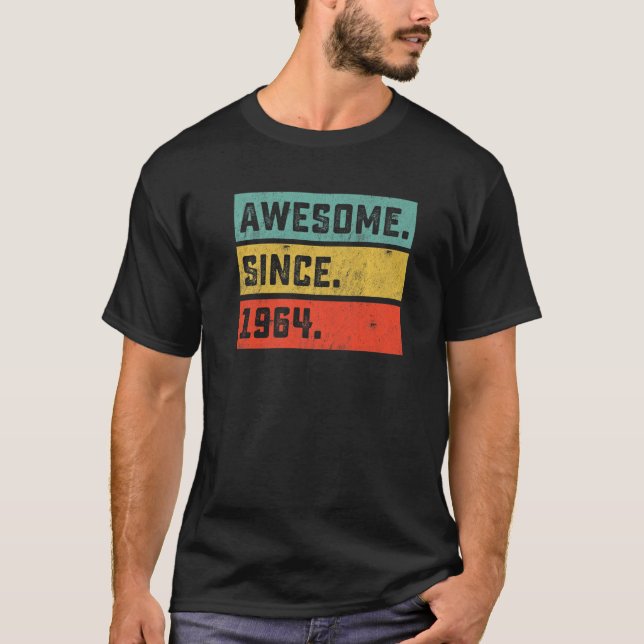 Camiseta 58.º cumpleaños increíble desde 1964 58 años (Anverso)