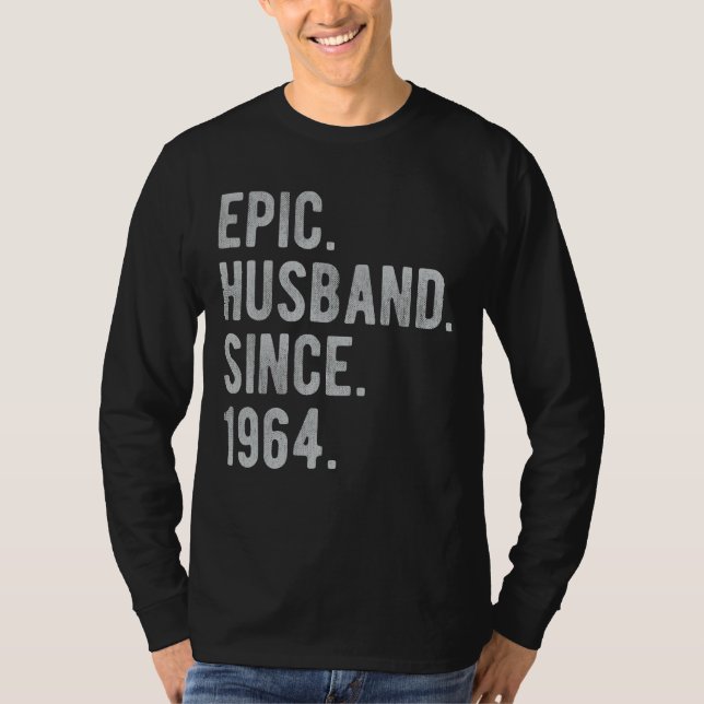 Camiseta 58° Aniversario Boda De Su Esposo Épico Sinc (Anverso)