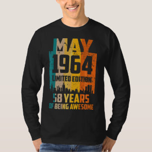 Camiseta 58 Años De Cumpleaños 58 Desde Mayo De 1964 Vint