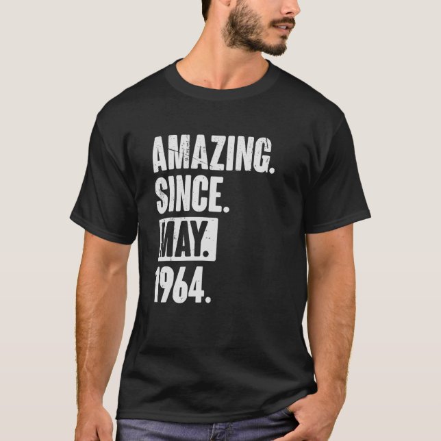 Camiseta 58 años de edad, 58 años de edad, asombroso desde  (Anverso)