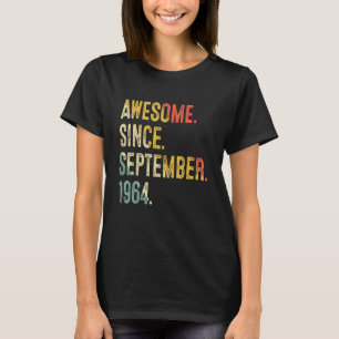 Camiseta 58 años de edad increíble desde septiembre de 1964