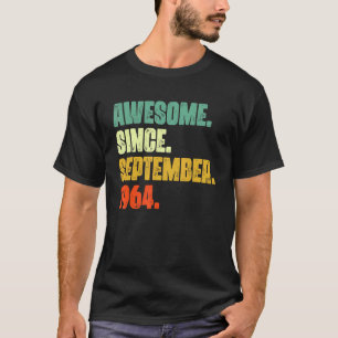 Camiseta 58 años de edad increíble desde septiembre de 1964