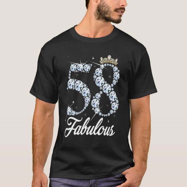 Camiseta 58 años es mi 58 cumpleaños Reina Diamante Hee (Anverso)