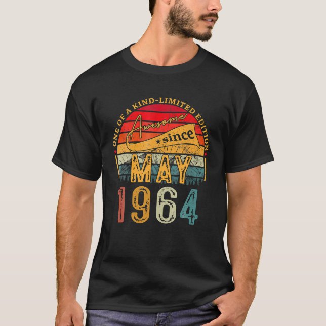 Camiseta 58 Años Sorprendente Desde Mayo De 1964 Regalos 58 (Anverso)