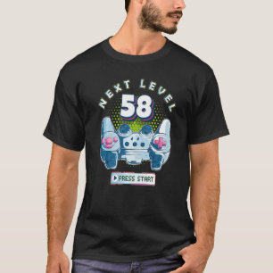 Camiseta 58 controlador de juegos Birthday Gamer Next Level