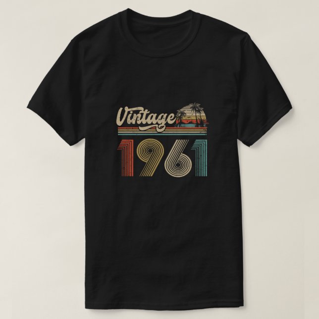 Camiseta 58th Birthday Gift Vintage 1961 Classic (Diseño del anverso)