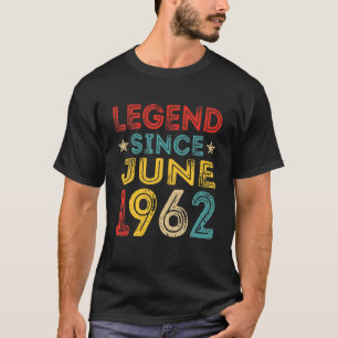 Camiseta 59.ª Leyenda De Cumpleaños Desde Junio De 1962 Dol