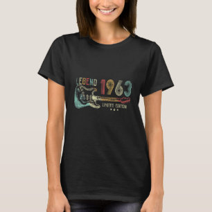 Camiseta 59.ª leyenda de guitarra de los hombres desde 1965