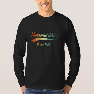 Camiseta 59.º Aniversario Boda De Su Impresionante Esposa