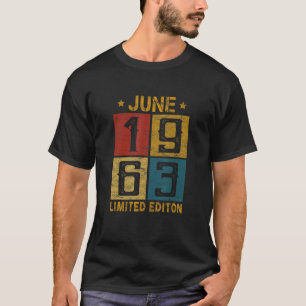 Camiseta 59 Aniversario Junio 1963 Nacido En 1963 59 Años D