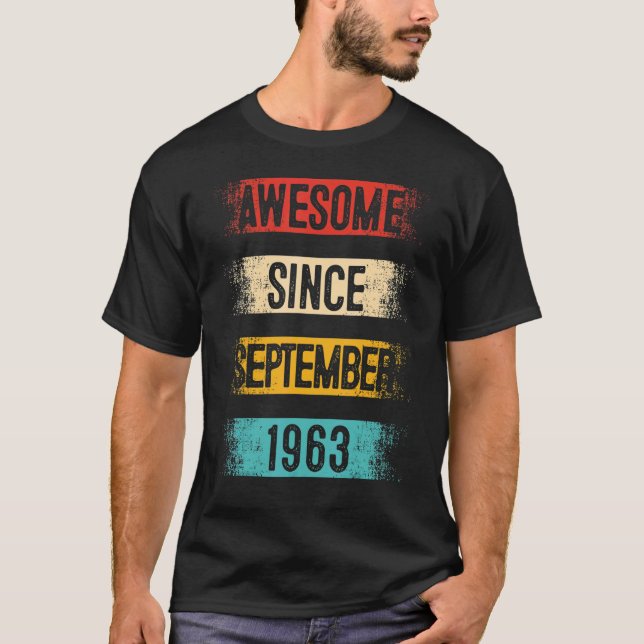 Camiseta 59 años asombroso desde septiembre de 1963 59º nac (Anverso)