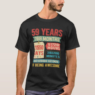 Camiseta 59 Años De Edad 59 Decoraciones De Cumpleaños Bda