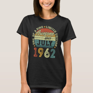 Camiseta 59 años de edad alucinante desde julio de 1962 59