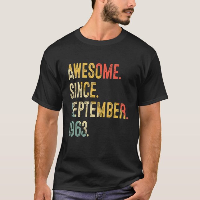 Camiseta 59 años de edad increíble desde septiembre de 1963 (Anverso)
