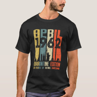 Camiseta 59 Años Decoración Abril 1962 Hombres Mujeres 59 A