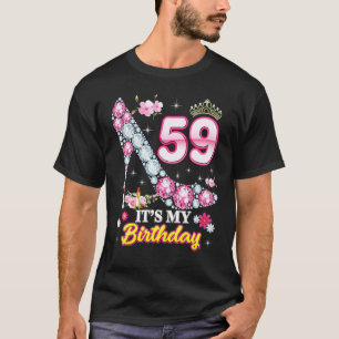 Camiseta 59 años es mi 59 aniversario de Diamante Rosa Sh