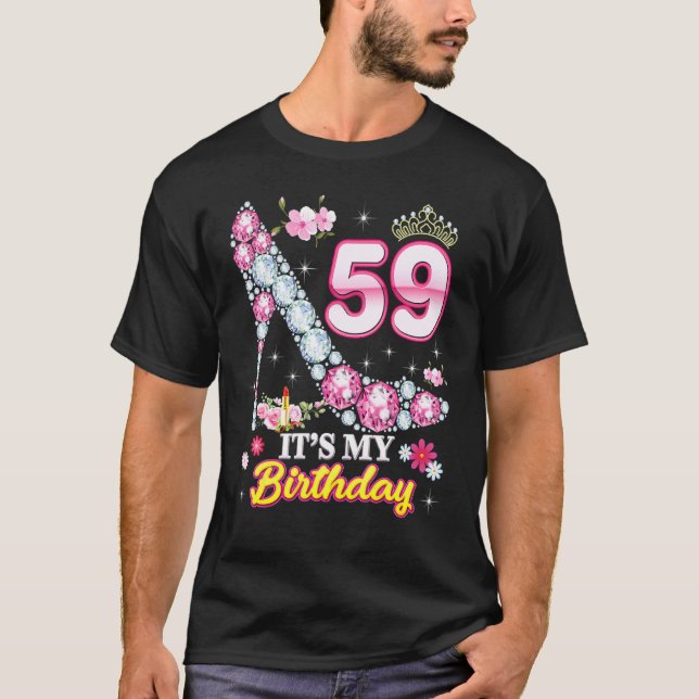 Camiseta 59 años es mi 59 aniversario de Diamante Rosa Sh (Anverso)