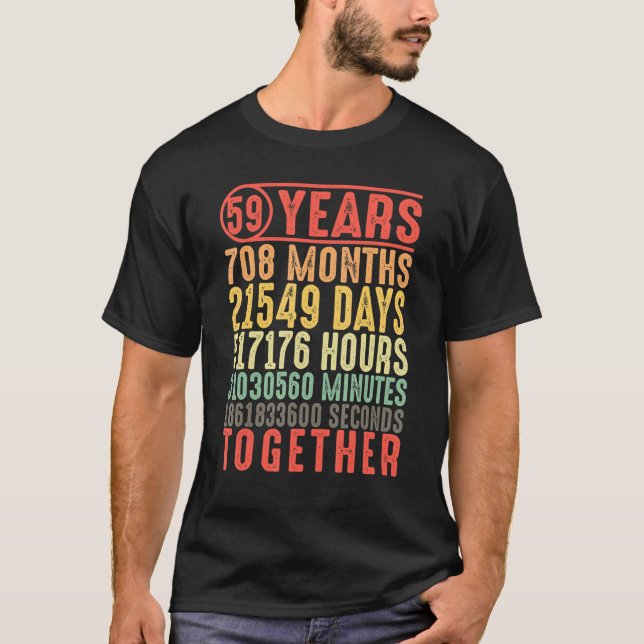 Camiseta 59 años juntos 59 padres de familia casados (Anverso)
