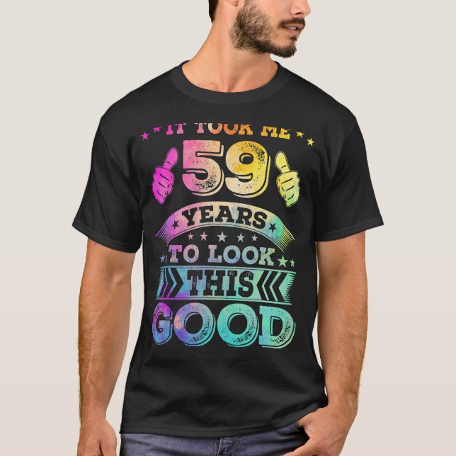 Camiseta 59 Impresión de 59 años feliz 59 (Anverso)