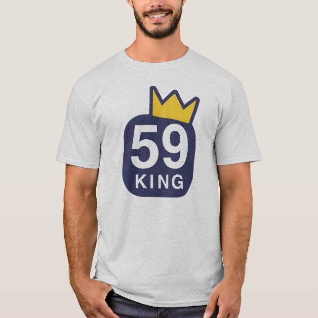 Camiseta 59 rey T-Shirt (ceniza) (Anverso)