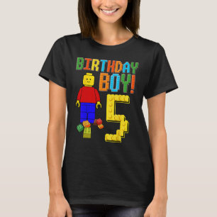 Camiseta 5.ª Cuta de cumpleaños 5 años de edad Construcción