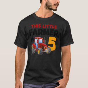 Camiseta 5.ª Fiesta de Cumpleaños Campesino de 5 años