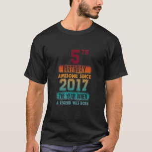 Camiseta 5.ª fiesta de cumpleaños increíble desde 2017 5 añ