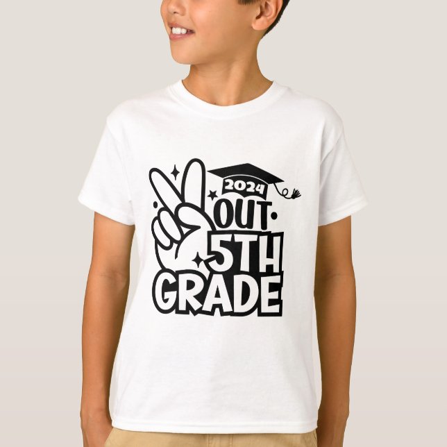 Camiseta 5.ª Graduación para 2024 Quinto Grado (Anverso)
