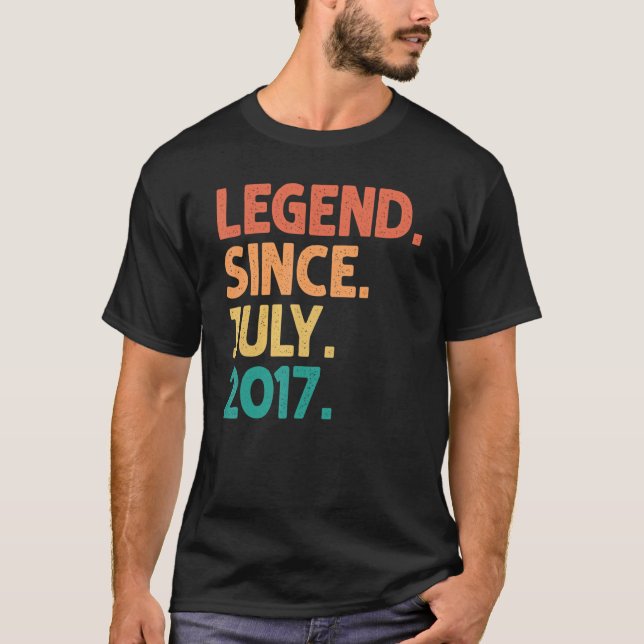 Camiseta 5.ª leyenda de cumpleaños desde julio de 2017 5 añ (Anverso)