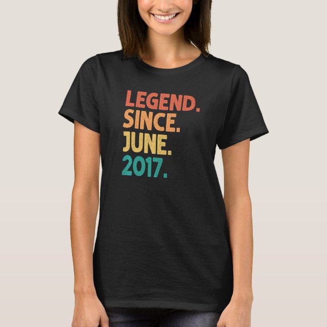 Camiseta 5.ª leyenda de cumpleaños desde junio de 2017 5 añ (Anverso)