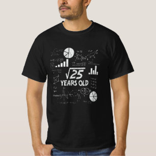 Camiseta 5.ª matemática raíz cuadrada de cumpleaños regalo 