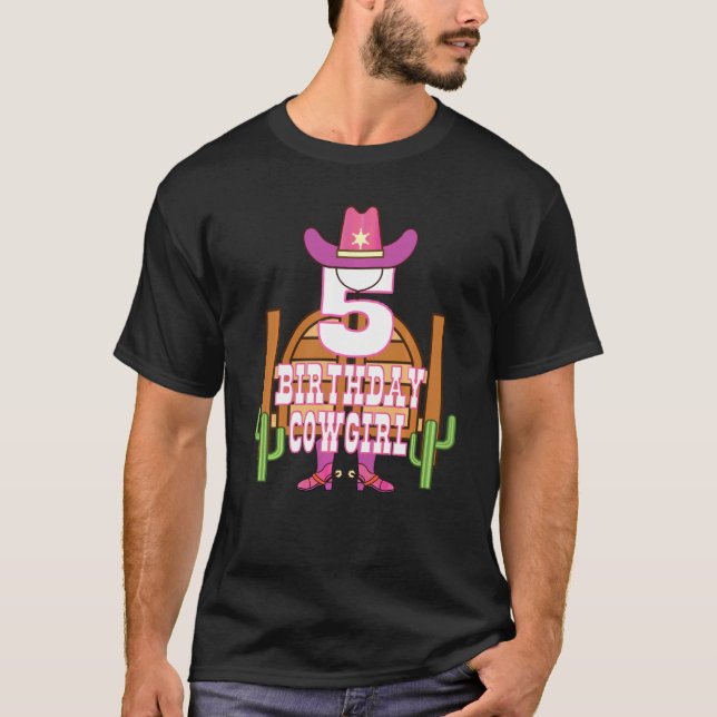 Camiseta 5.ª Vaquera Chica Rodeo Lover de 5 años (Anverso)
