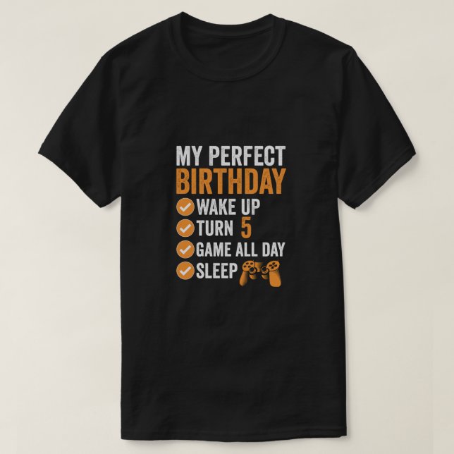 Camiseta 5.ª Vuelta 5 Mi Perfecto Juego de Cumpleaños (Diseño del anverso)