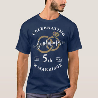 Camiseta 5.º aniversario Boda 5 años de matrimonio