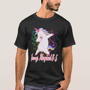 Camiseta 5.º Aniversario, Dabbing Unicornio Joven Magical