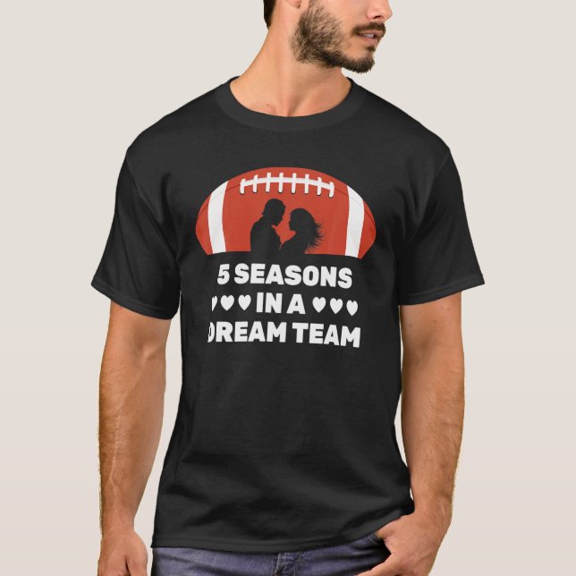 Camiseta 5.º Aniversario De Bodas De Una Pareja De Sueño Gr (Anverso)