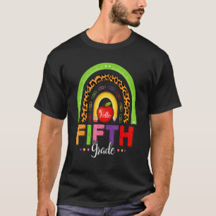 Camiseta 5.º Arcoiris de Leopardo Saluda De Nuevo Al Té Esc